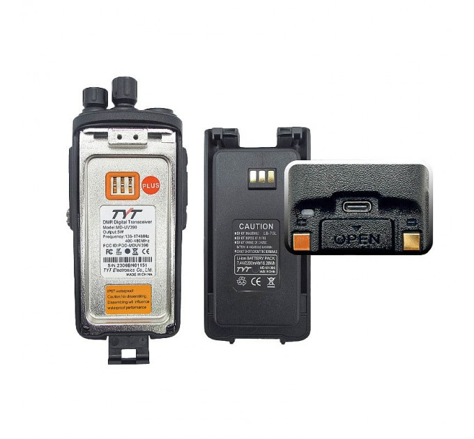 Портативная радиостанция TYT MD-UV390 DMR AES256 10W